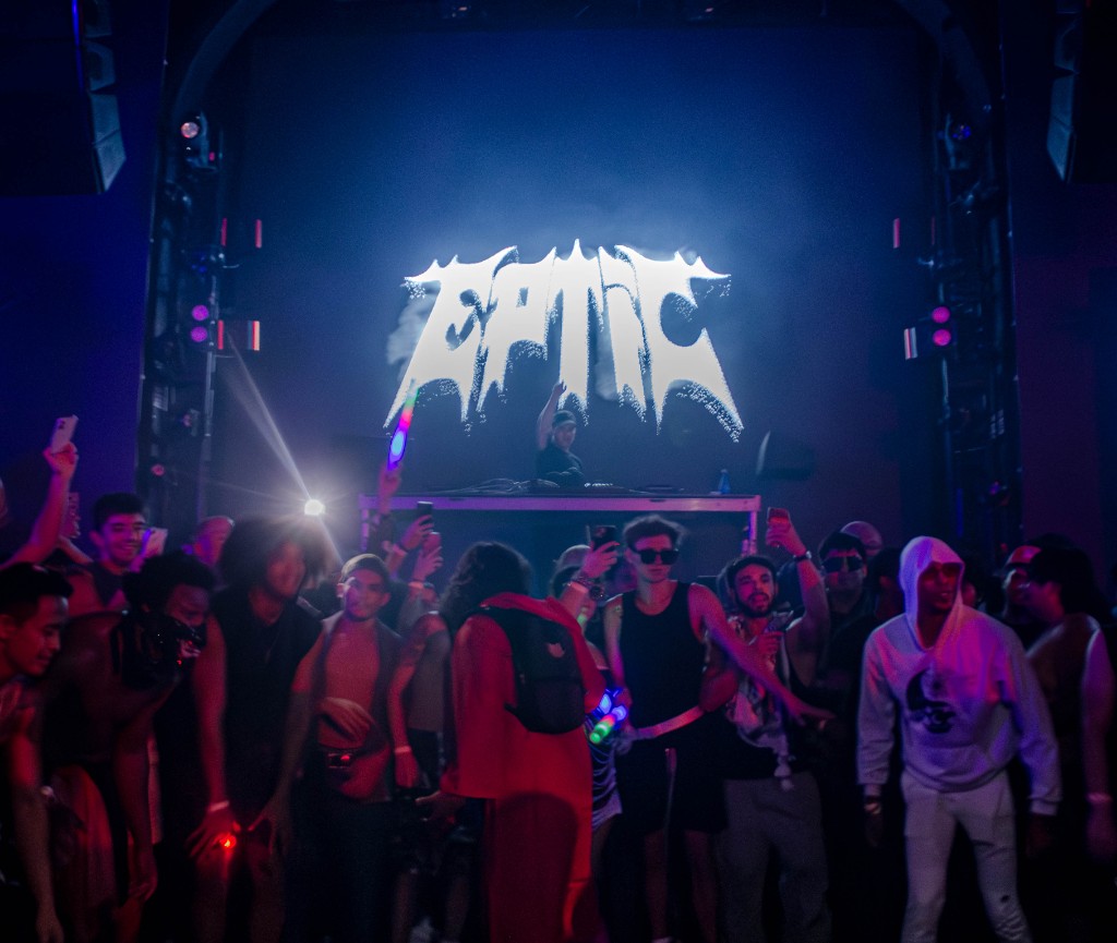 EPTIC on the LED wall — crowd and glow sticks